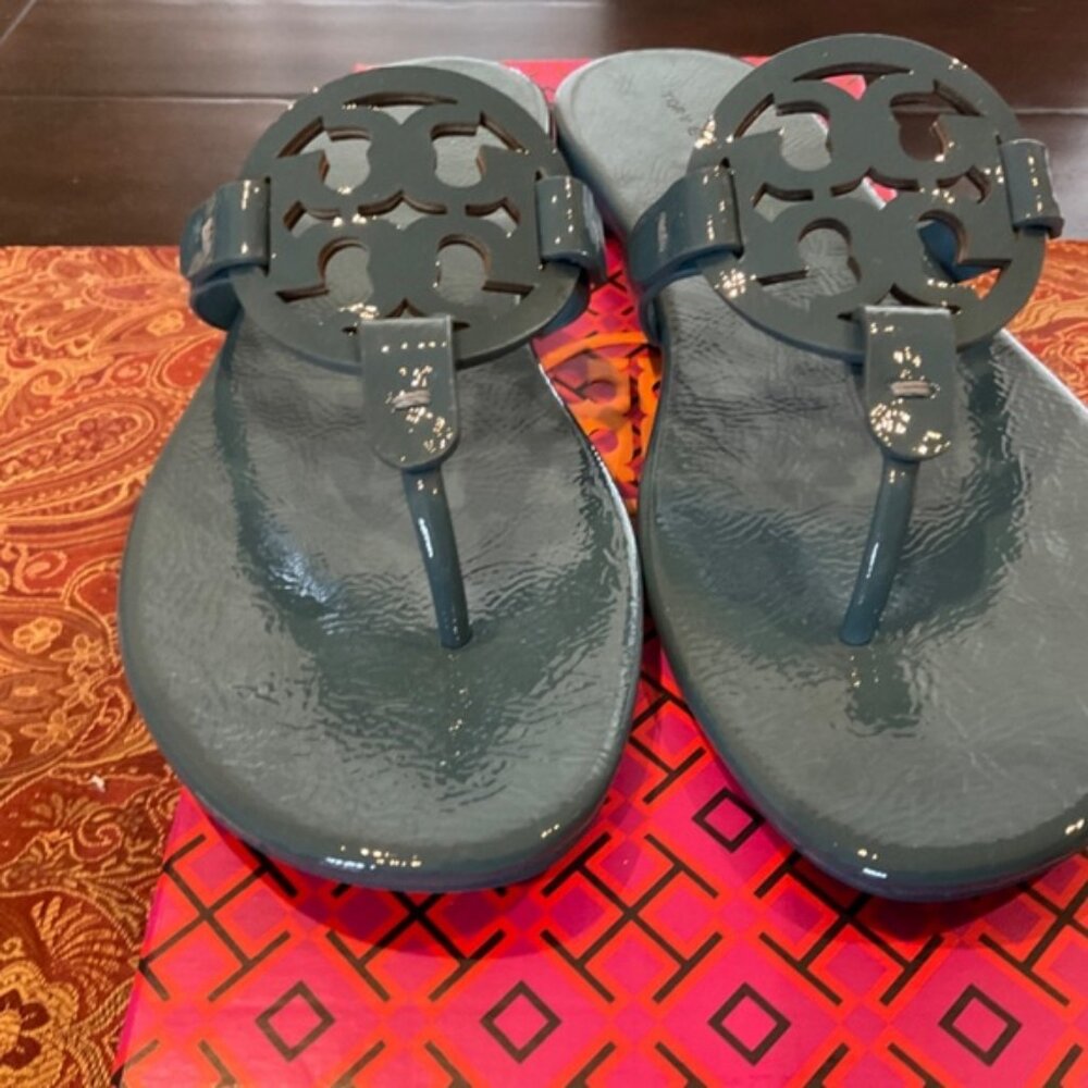 Tory Burch Miller Sandals in brisk blue, - Picture 2 of 3